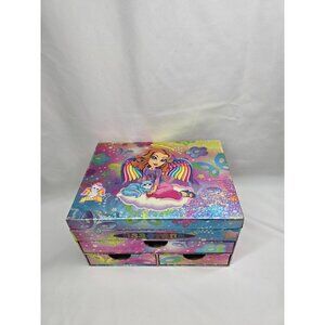 VTG Lisa frank Angel W/ Kitty  Chest Organizer Jewelry Box Trinket Box Stash Box